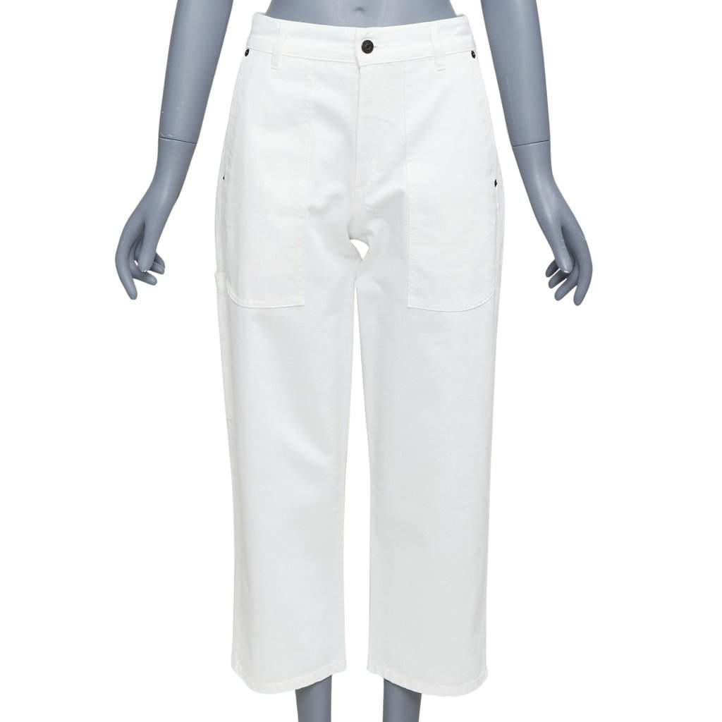 The Row White Cotton Trouser White Cotton Very good condition - Front View