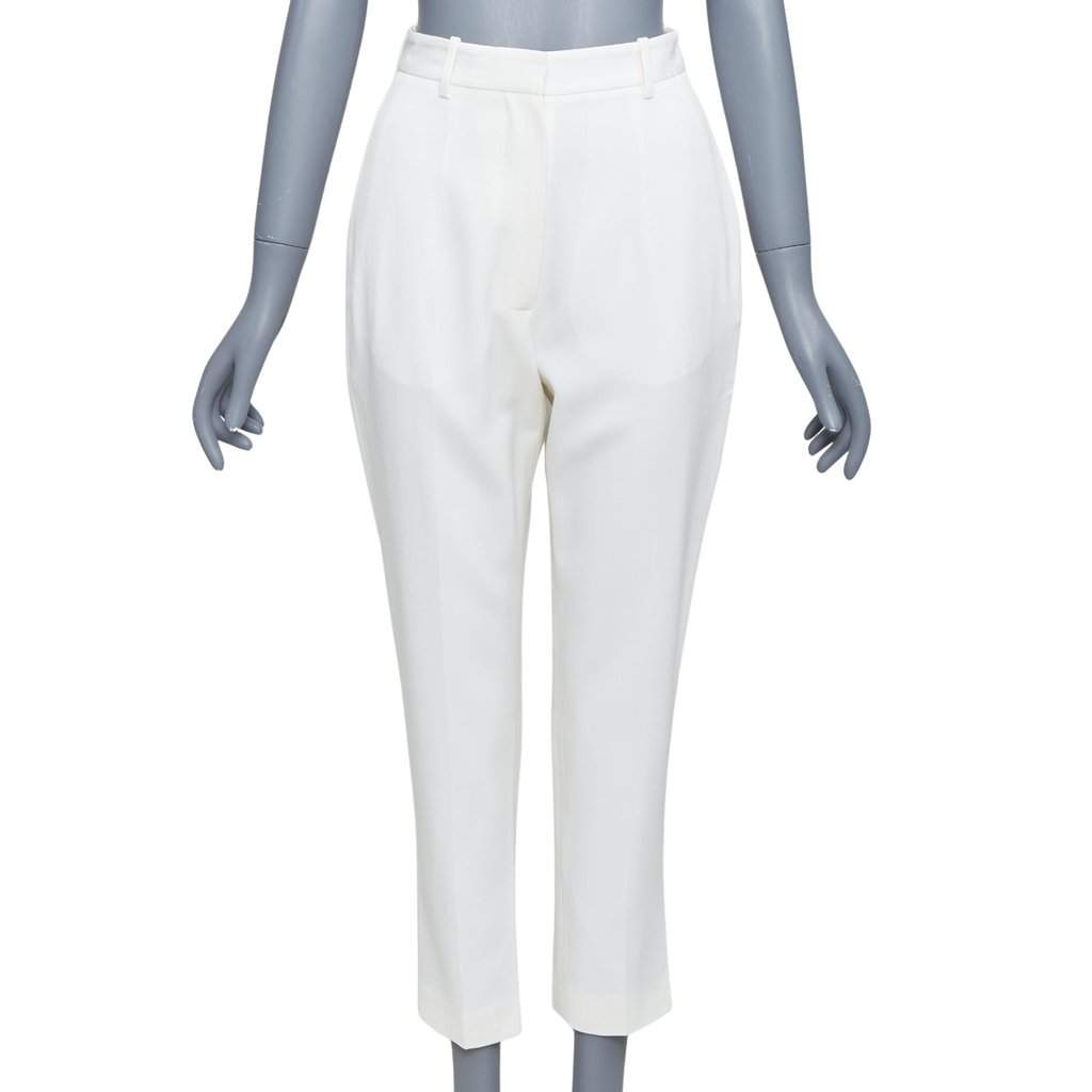 Alexander McQueen Ecru Wool Trouser Ecru Wool Very good condition - Front View