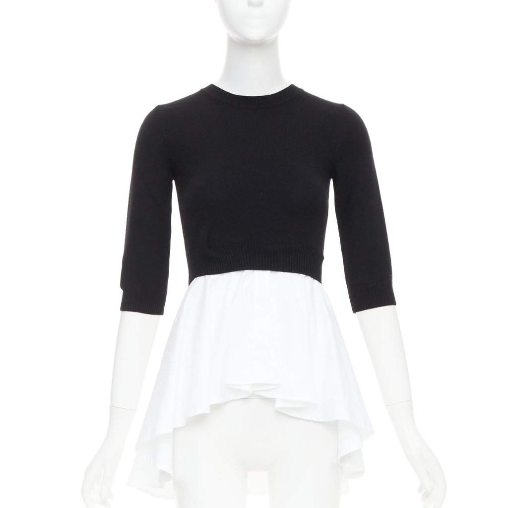 Alexander McQueen Black Wool Top Black Wool Very good condition - Front View