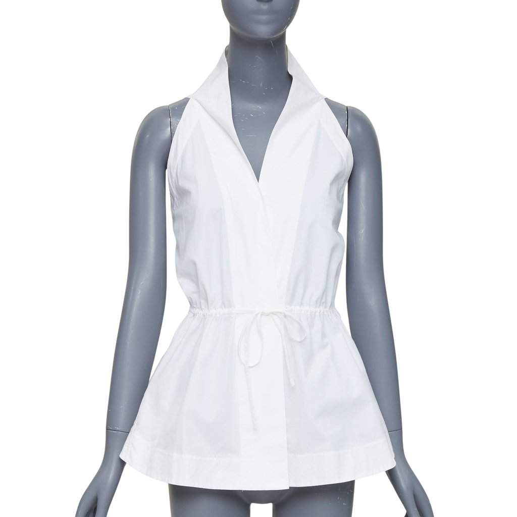 Alaïa Ecru Cotton Top Ecru Cotton Very good condition - Front View