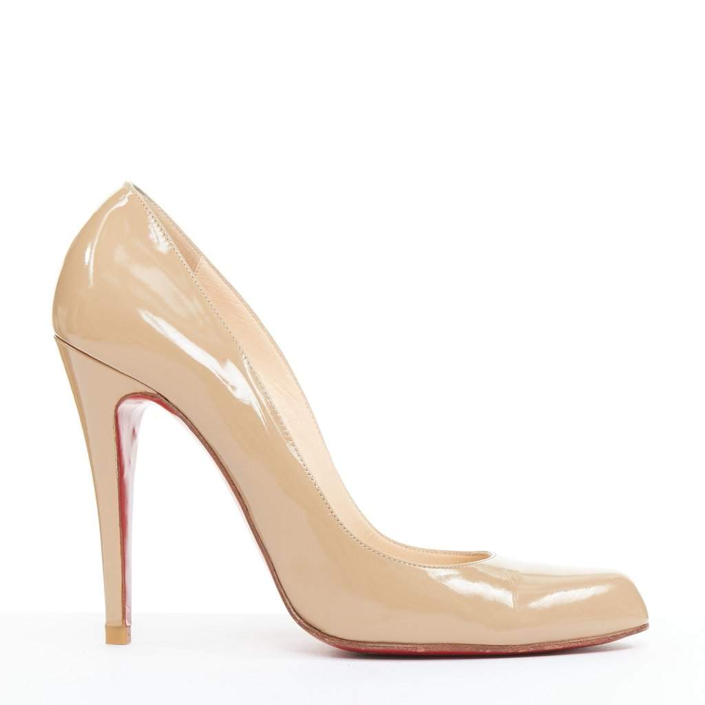 Christian Louboutin Beige Leather Heels Beige Leather Good condition - Front View