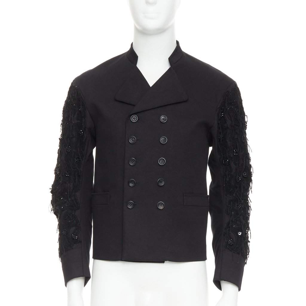 John Galliano Black Cotton Coat Black Cotton Very good condition - Front View