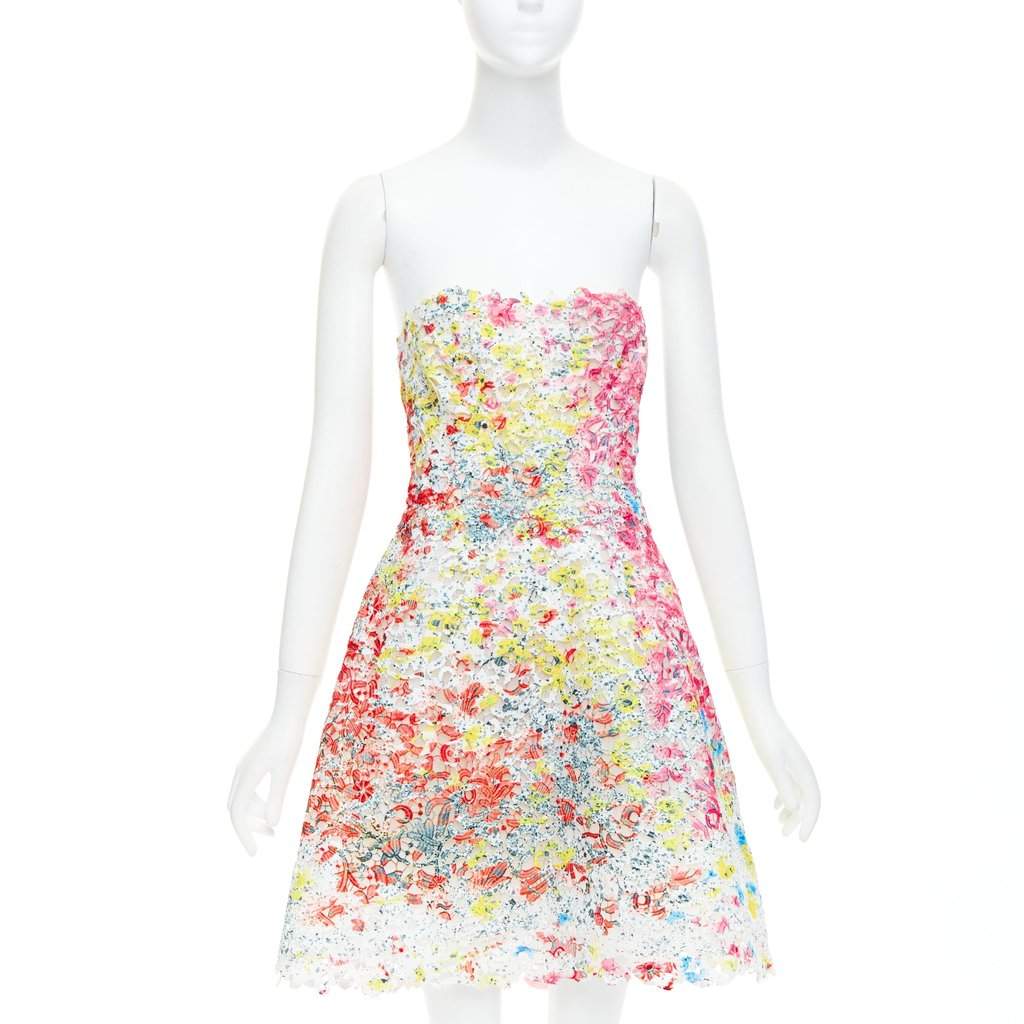 Monique Lhuillier MultiColor Polyester Dress MultiColor Polyester Very good condition - Front View