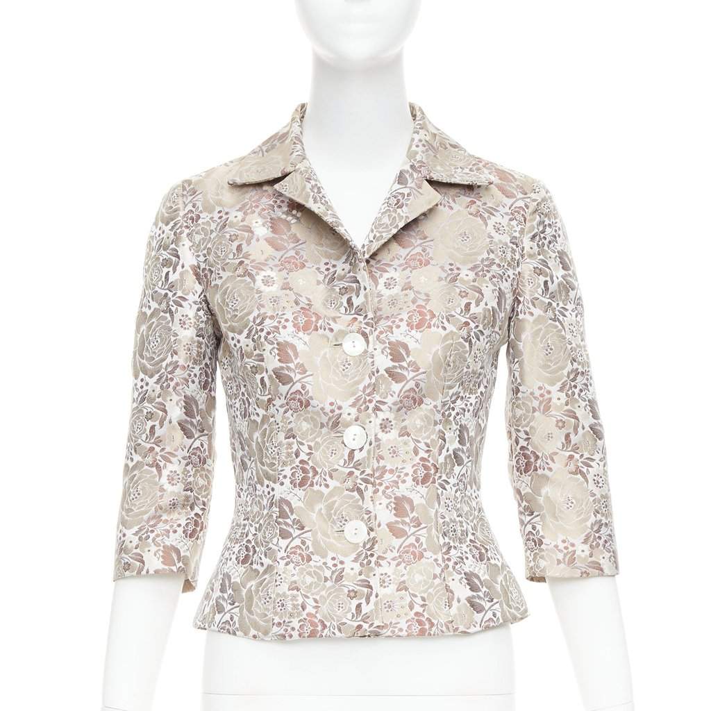 Dolce & Gabbana Beige Polyester Jacket Beige Polyester Very good condition - Front View