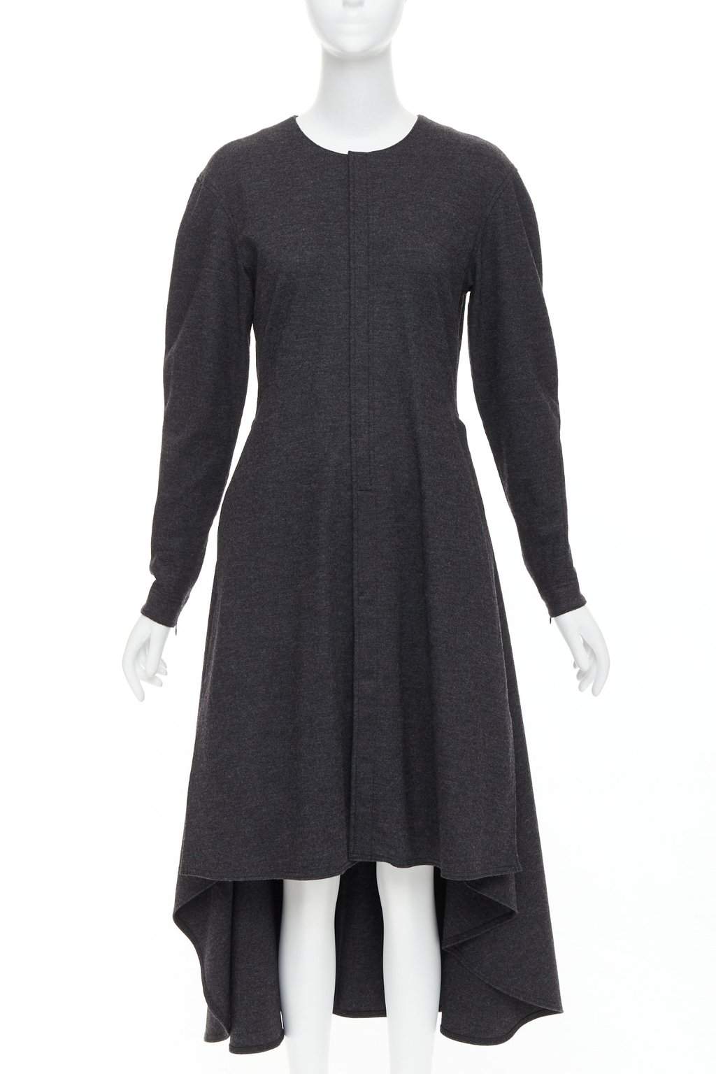 Celine Grey Wool Dress Grey Wool Very good condition - Front View
