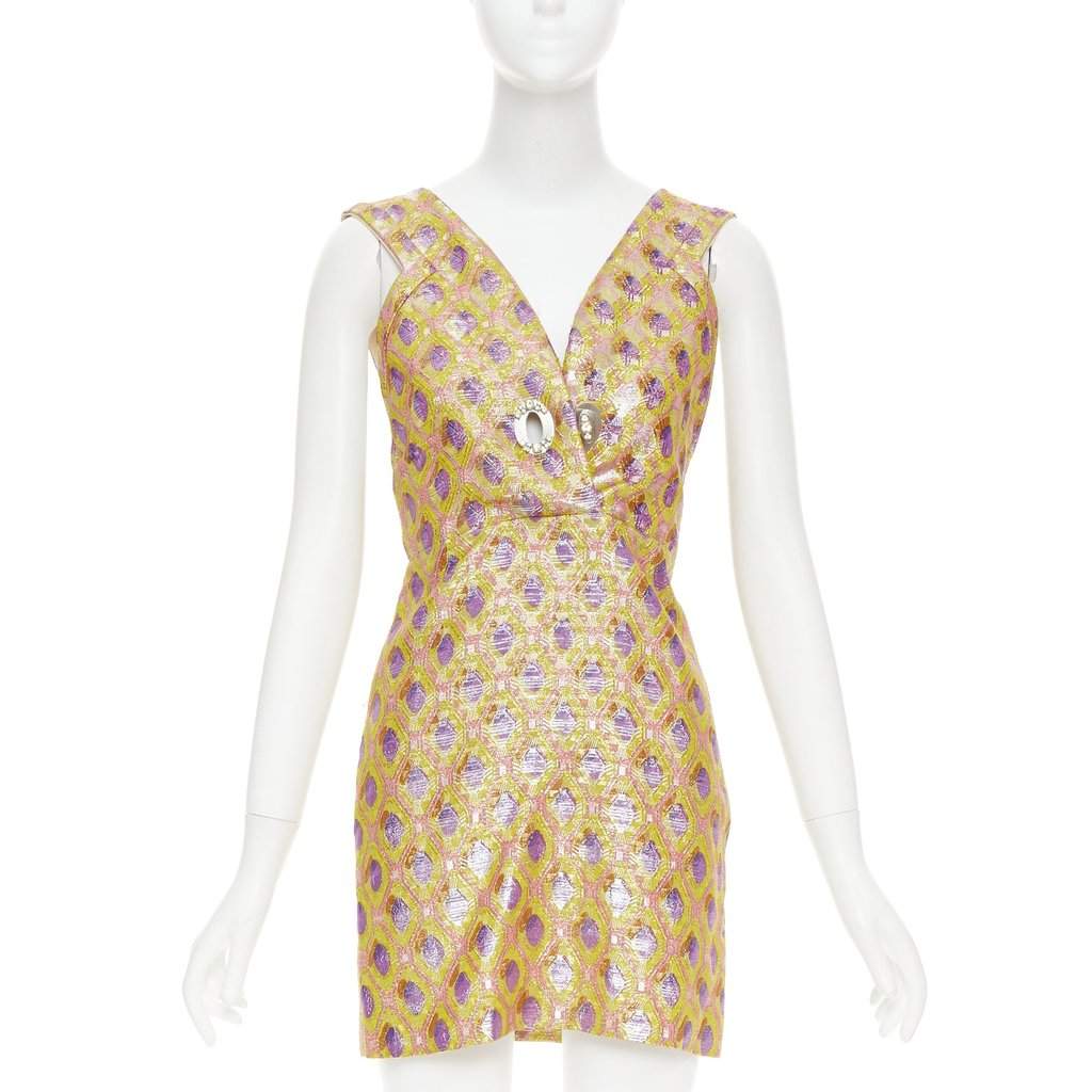 Miu Miu Yellow Silk Dress Yellow Silk Fair condition - Front View