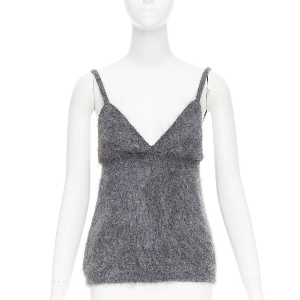 Prada Grey Wool Top Grey Wool Very good condition - Front View