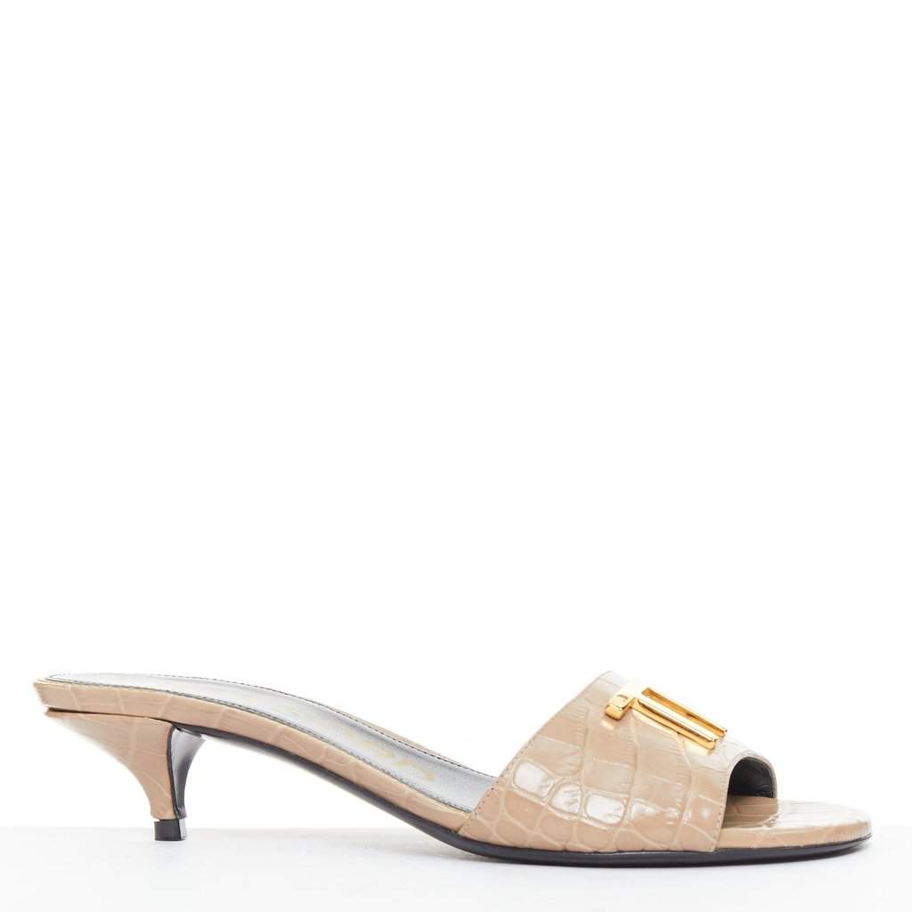 Tom Ford Beige Leather Heels Beige Leather Very good condition - Front View