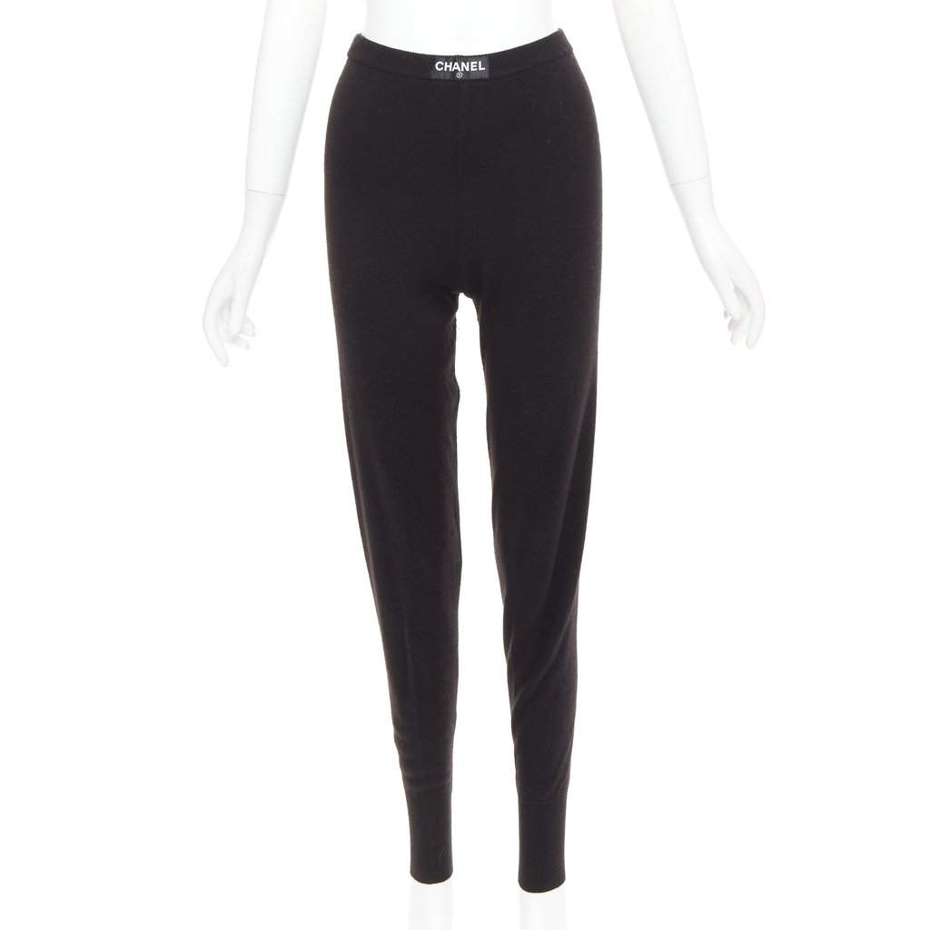 Chanel Black Cashmere Trouser Black Cashmere Very good condition - Front View