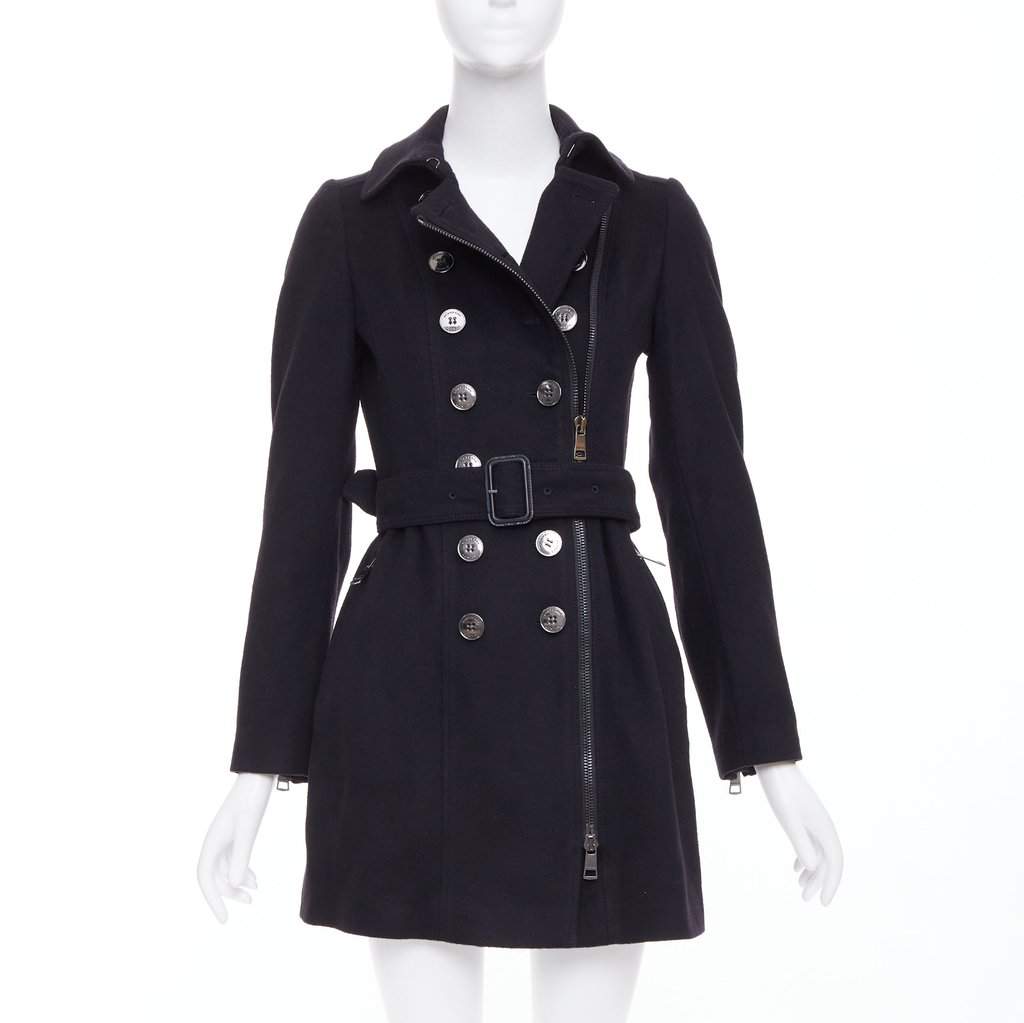 Burberry Black Wool Coat Black Wool Very good condition - Front View