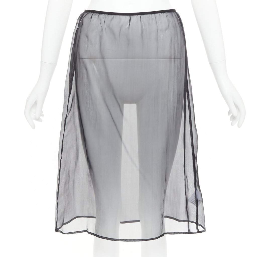 Dries Van Noten Black Silk Skirt Black Silk Very good condition - Front View