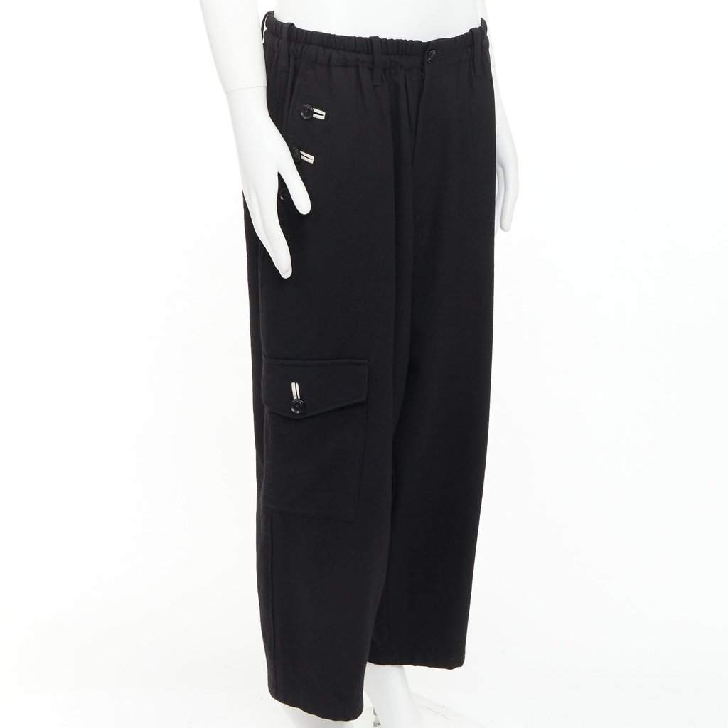 Yohji Yamamoto Black Wool Trouser Black Wool Very good condition - Front View