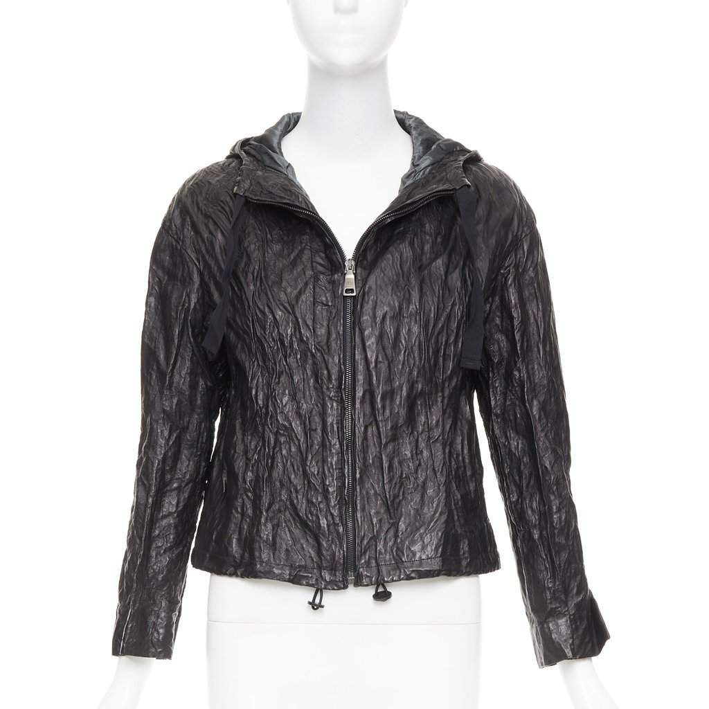 Prada Black Leather Leather Jacket Black Leather Very good condition - Front View