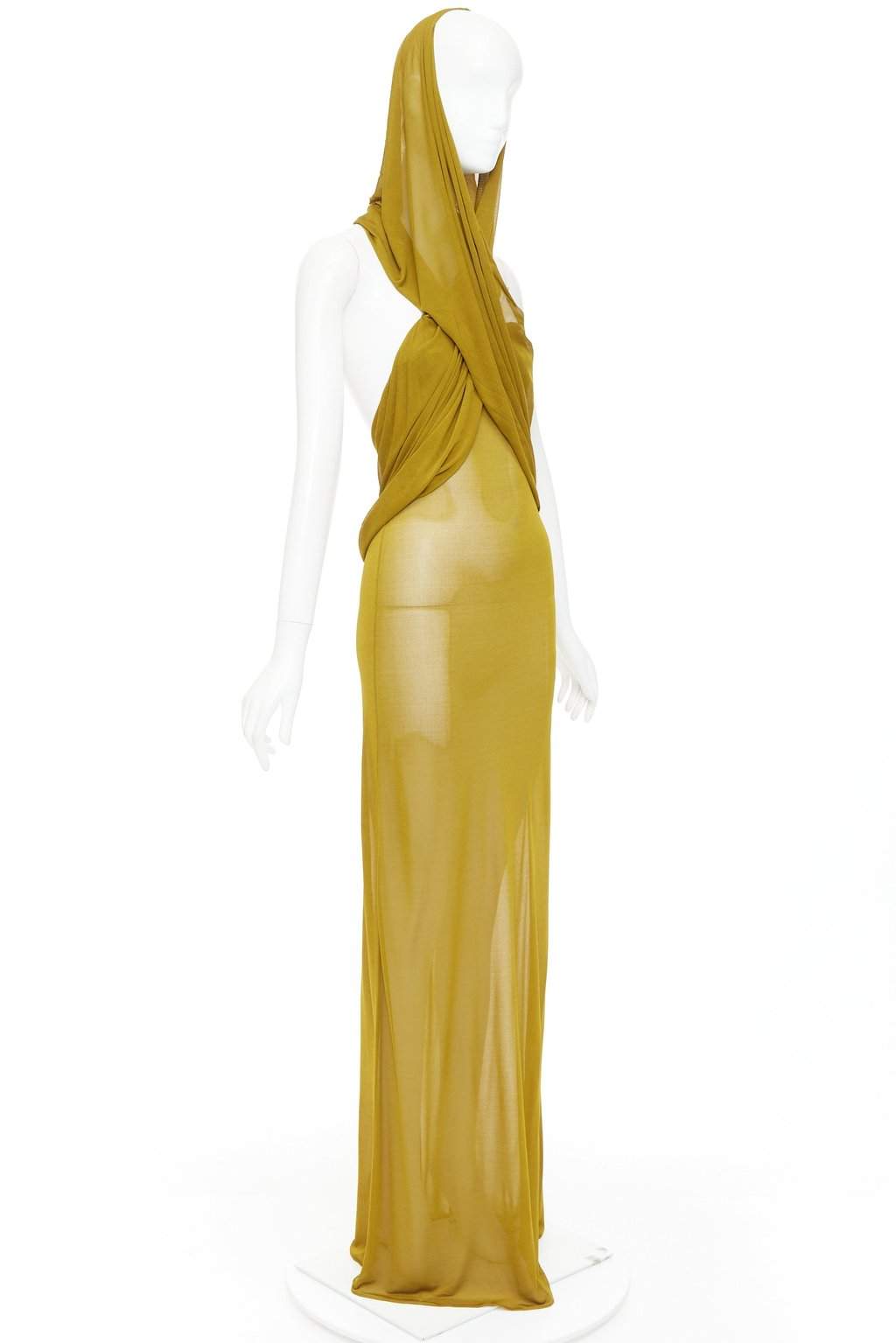 Saint Laurent Green Viscose Dress Green Viscose Never worn, with tag - Front View