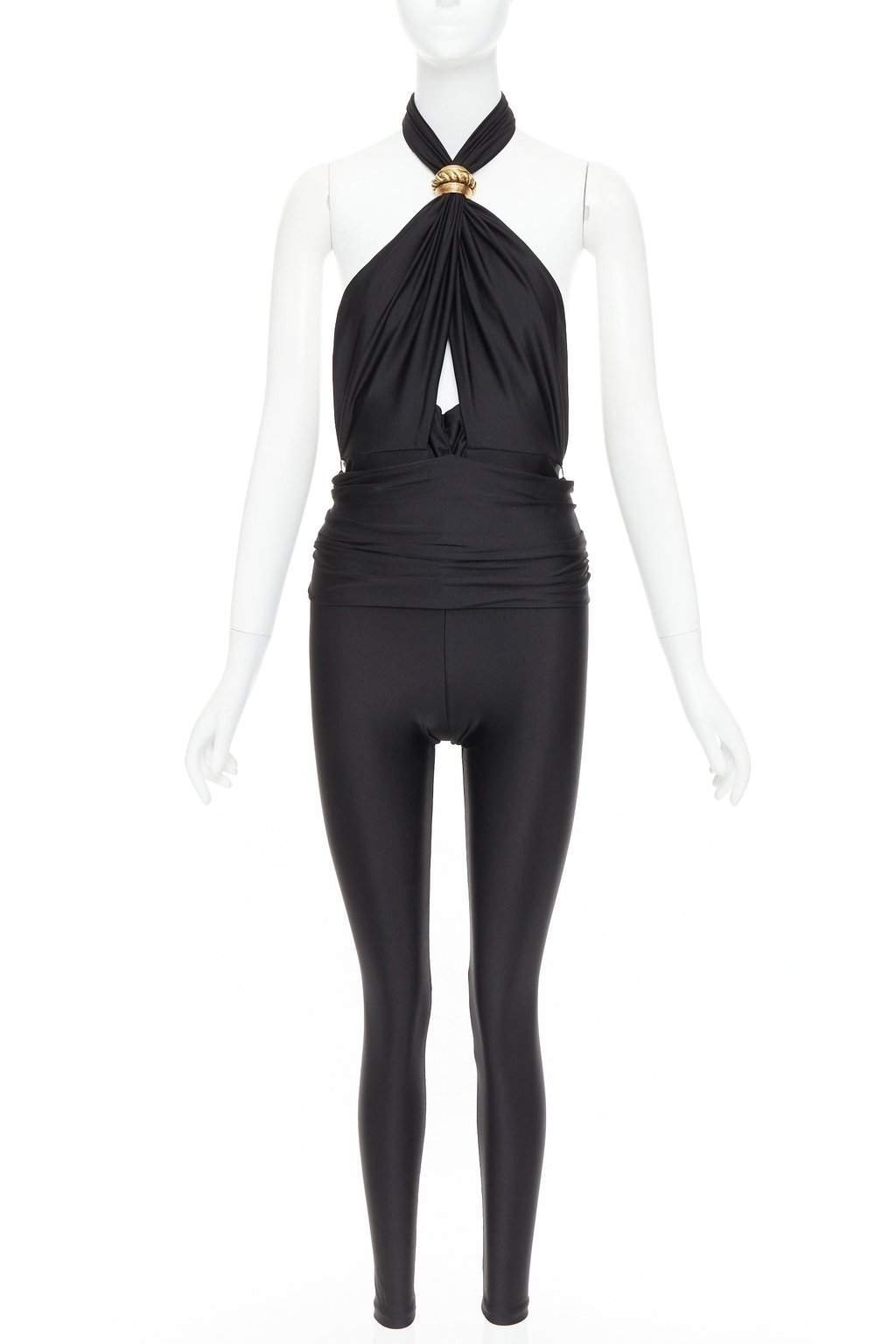 Saint Laurent Black Polyamide Jumpsuit Black Polyamide Never worn, with tag - Front View