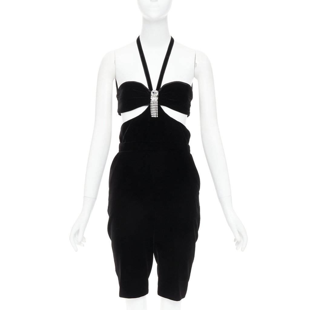 Saint Laurent Black Viscose Jumpsuit Black Viscose Never worn, with tag - Front View
