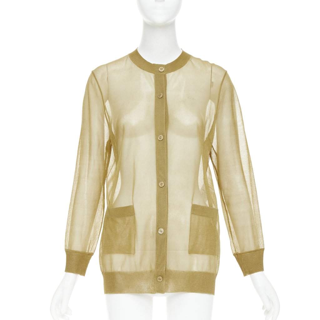 Saint Laurent Camel Silk Knitwear Camel Silk Good condition - Front View
