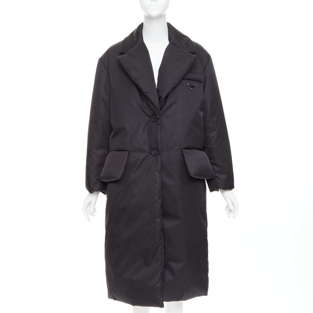 Prada Black Coat Black Never worn, with tag - Front View