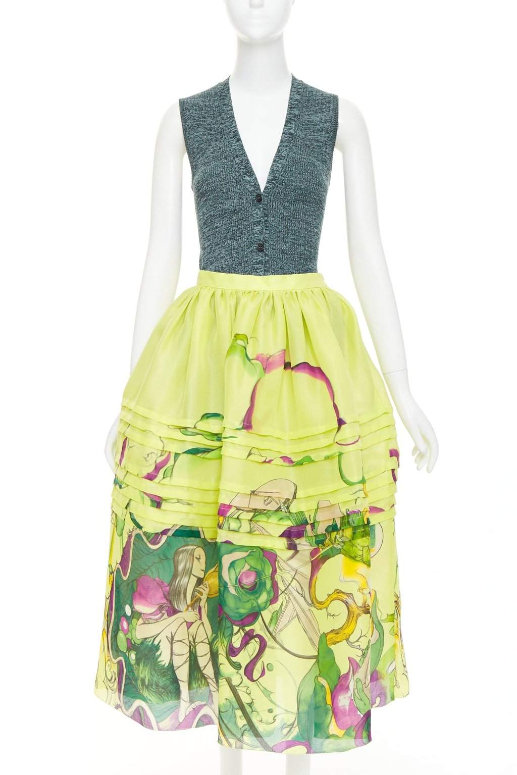 Prada Green Silk Dress Green Silk Very good condition - Front View
