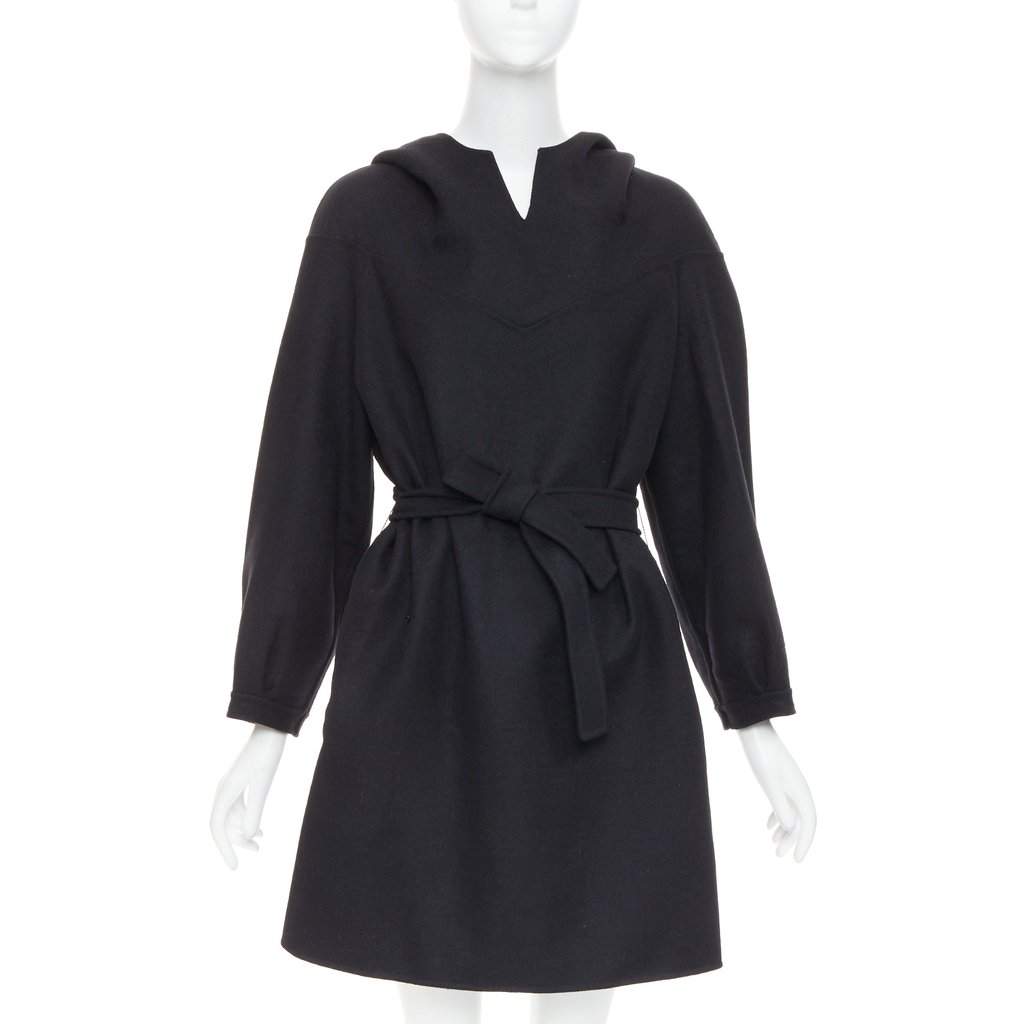 Dior Black Wool Dress Black Wool Very good condition - Front View