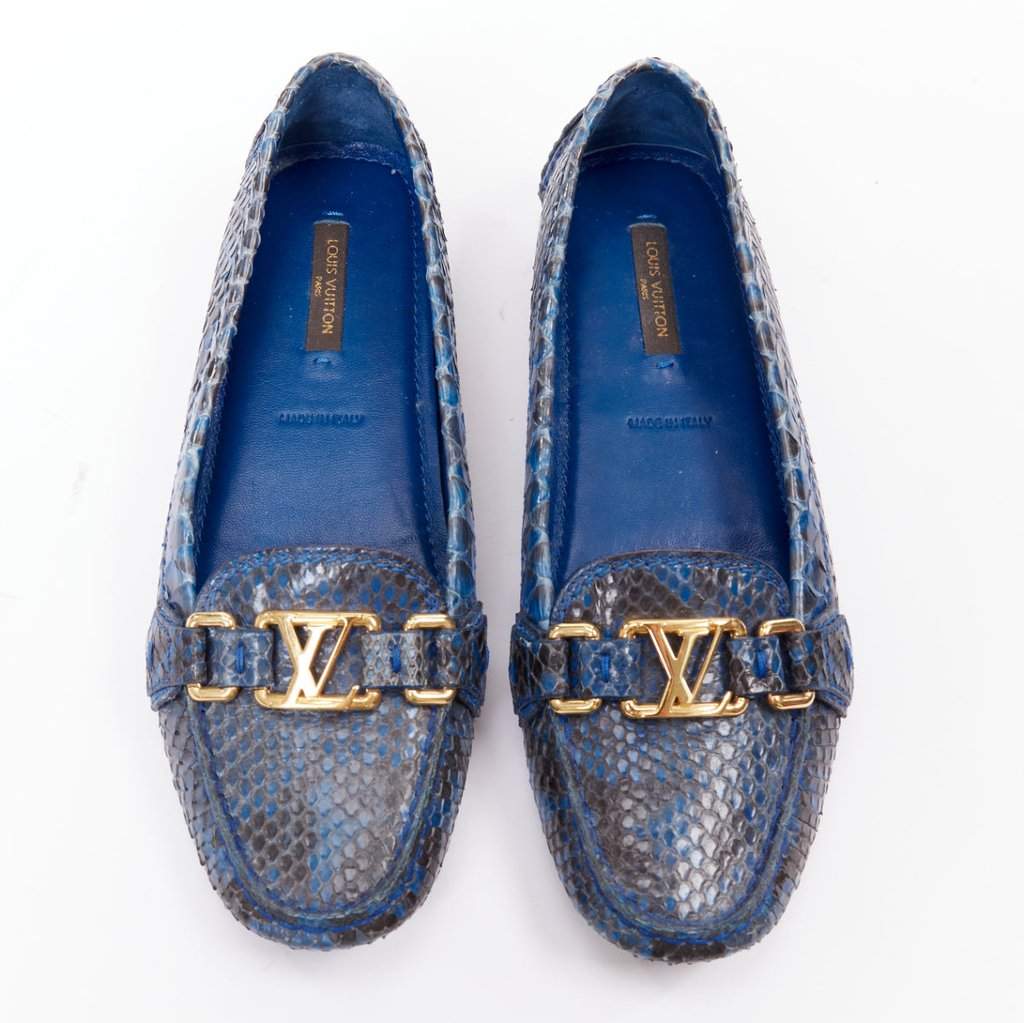 Louis Vuitton Dauphine Blue Leather Good condition - Front View