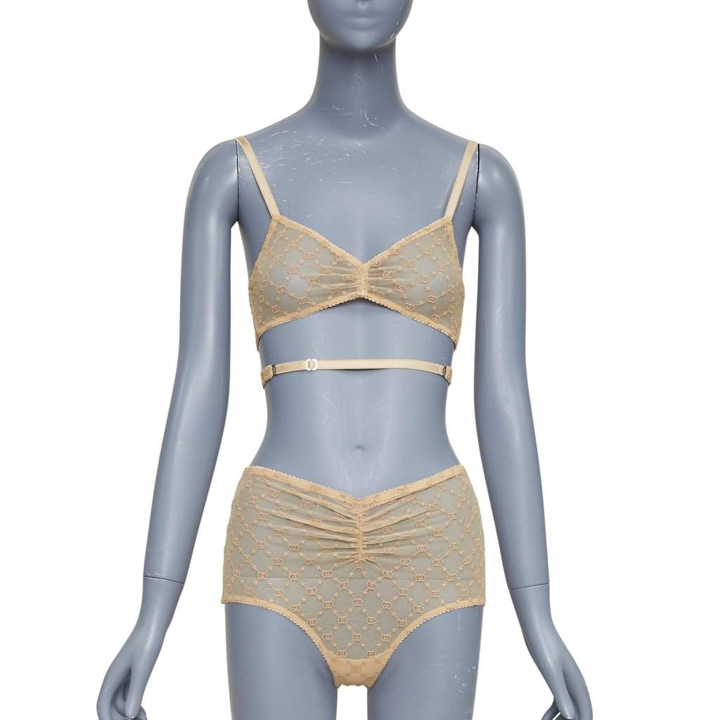 Gucci GG Star Beige Polyamide Never worn, with tag - Front View