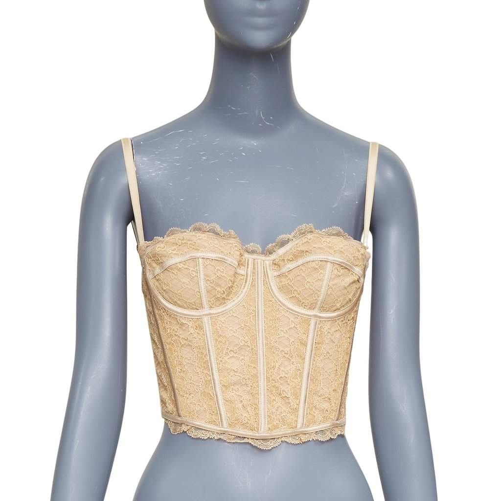 Gucci Beige Cotton Top Beige Cotton Never worn, with tag - Front View