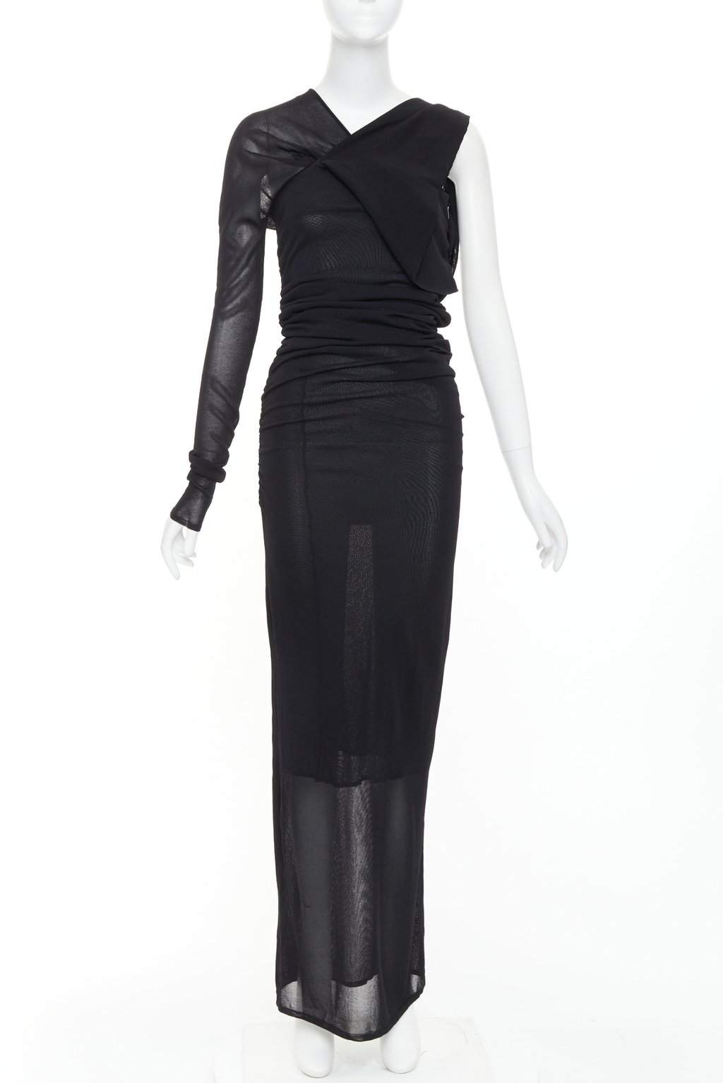 Saint Laurent Black Viscose Dress Black Viscose Never worn, with tag - Front View