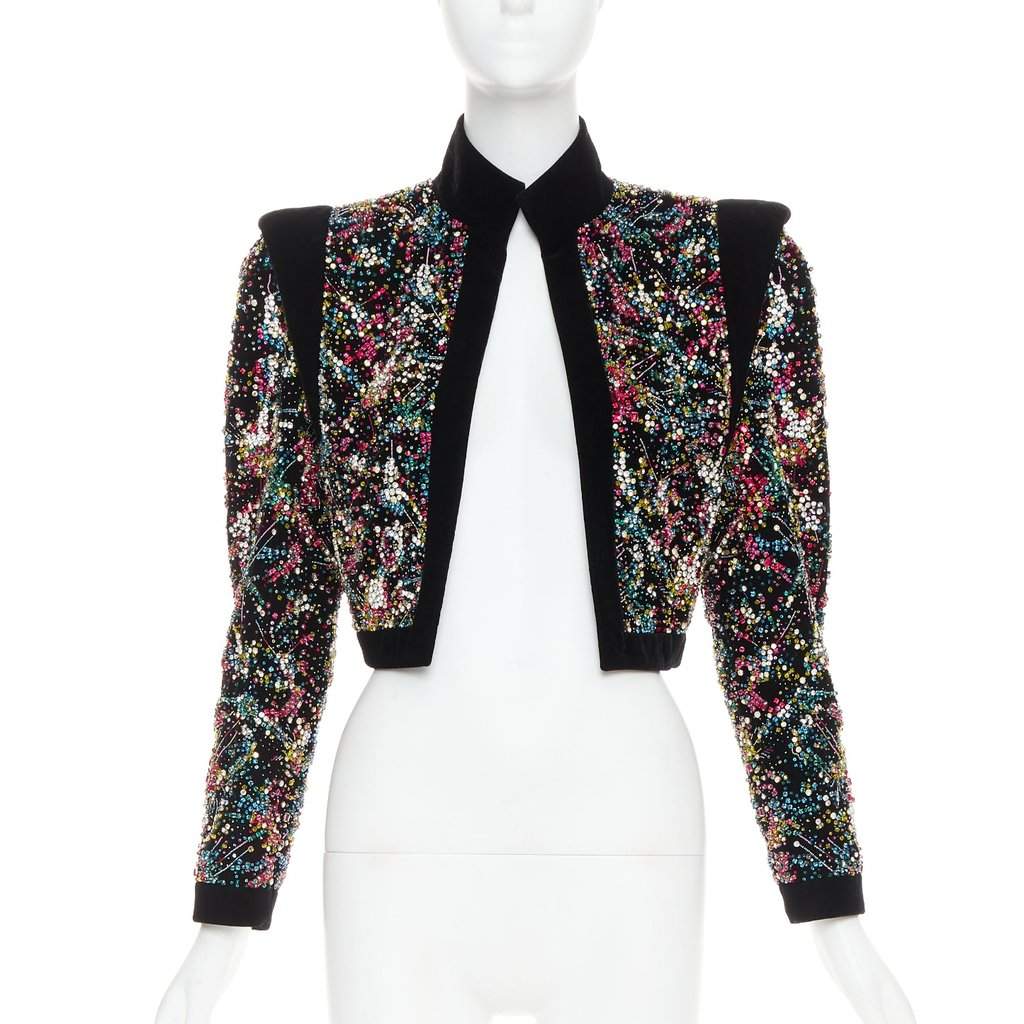 Alexandre Vauthier Black Velvet Jacket Black Velvet Very good condition - Front View
