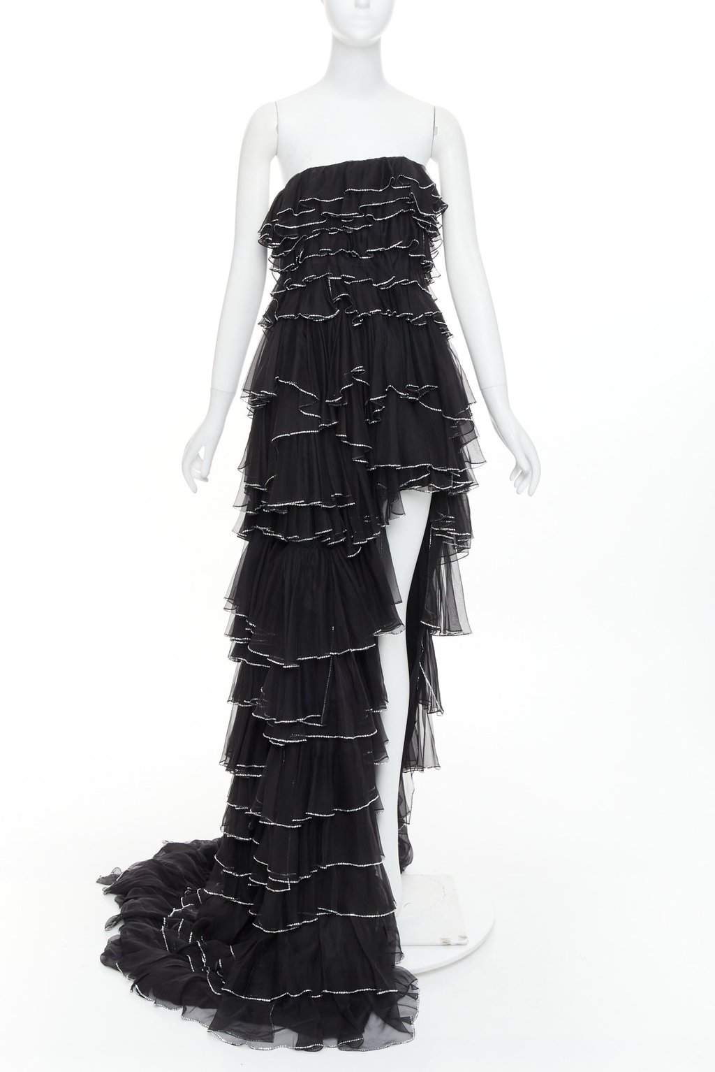 Alexandre Vauthier Black Silk Dress Black Silk Fair condition - Front View