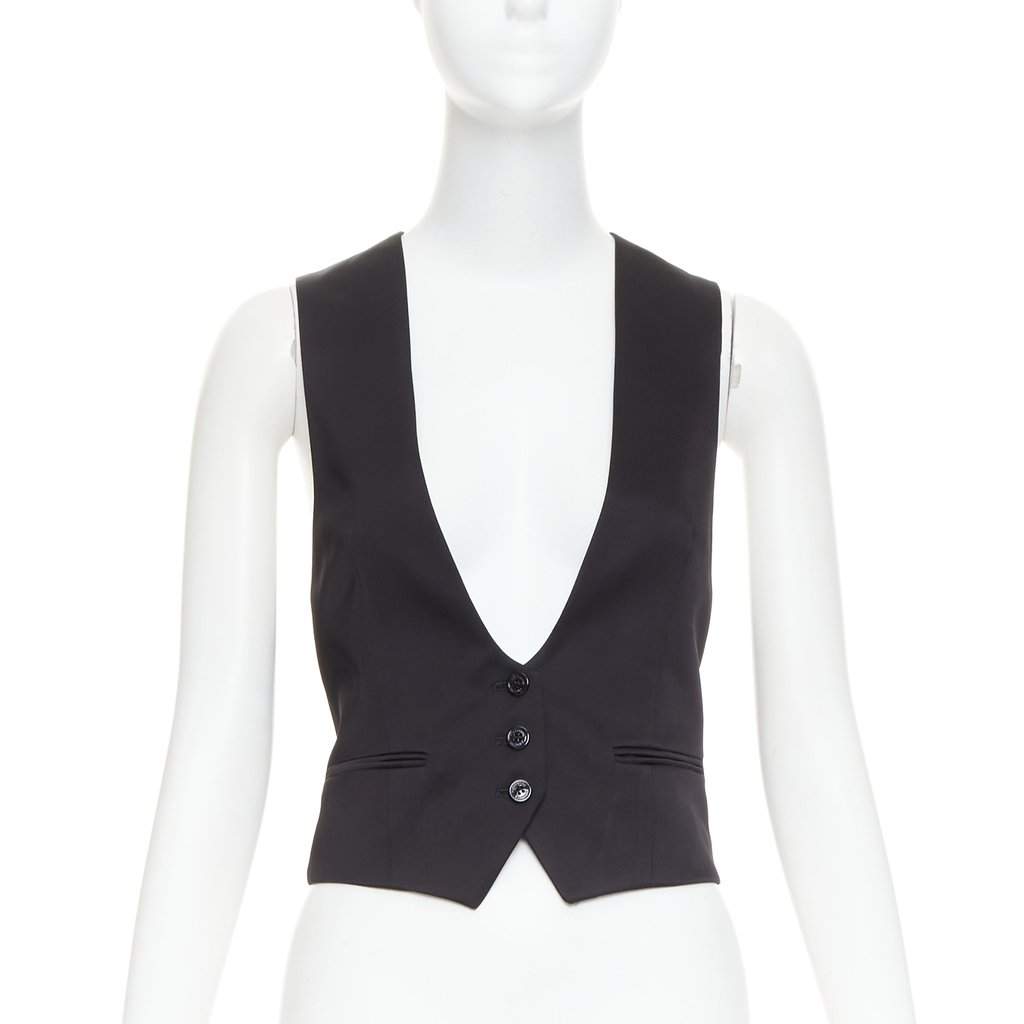 Alexandre Vauthier Black Silk Top Black Silk Very good condition - Front View
