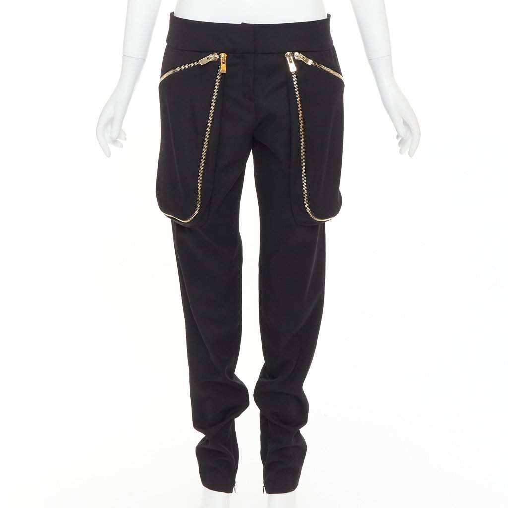 Alexandre Vauthier Black Cotton Trouser Black Cotton Very good condition - Front View
