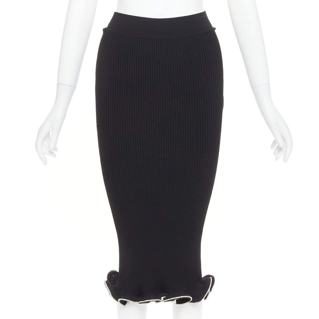 Alexandre Vauthier Black Polyester Skirt Black Polyester Very good condition - Front View