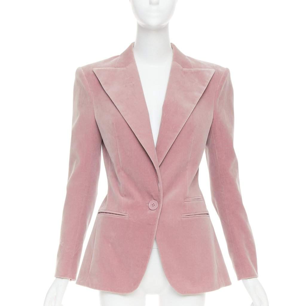 Alexandre Vauthier Pink Velvet Jacket Pink Velvet Good condition - Front View