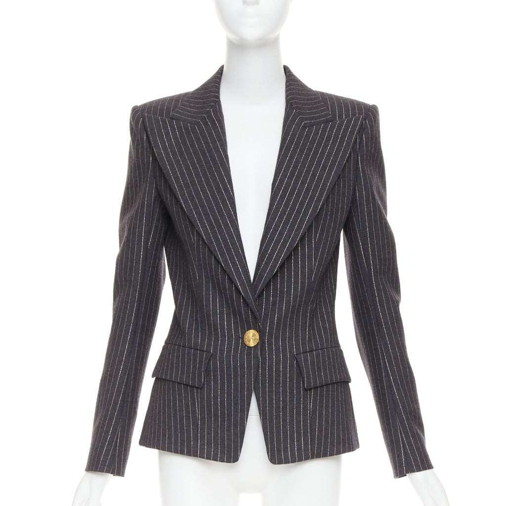 Alexandre Vauthier Grey Wool Jacket Grey Wool Very good condition - Front View