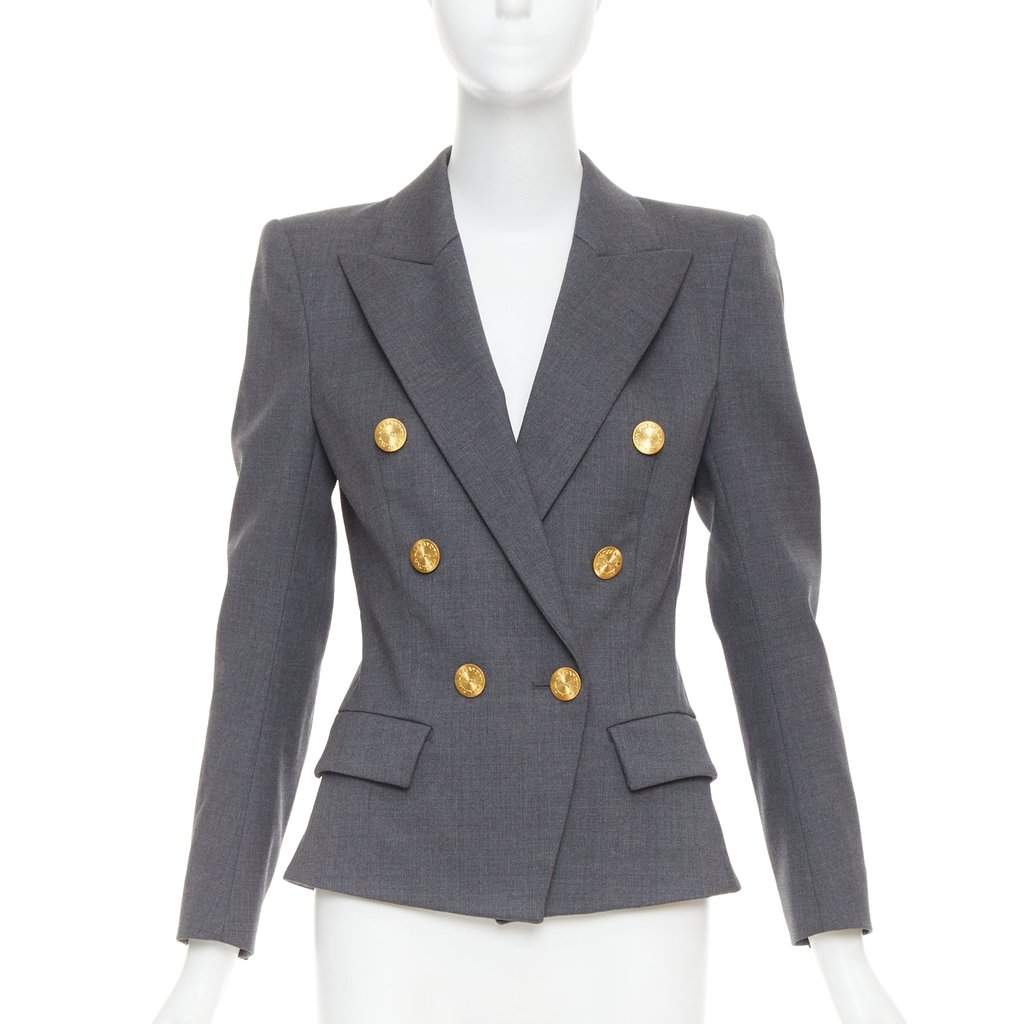 Alexandre Vauthier Grey Wool Jacket Grey Wool Very good condition - Front View