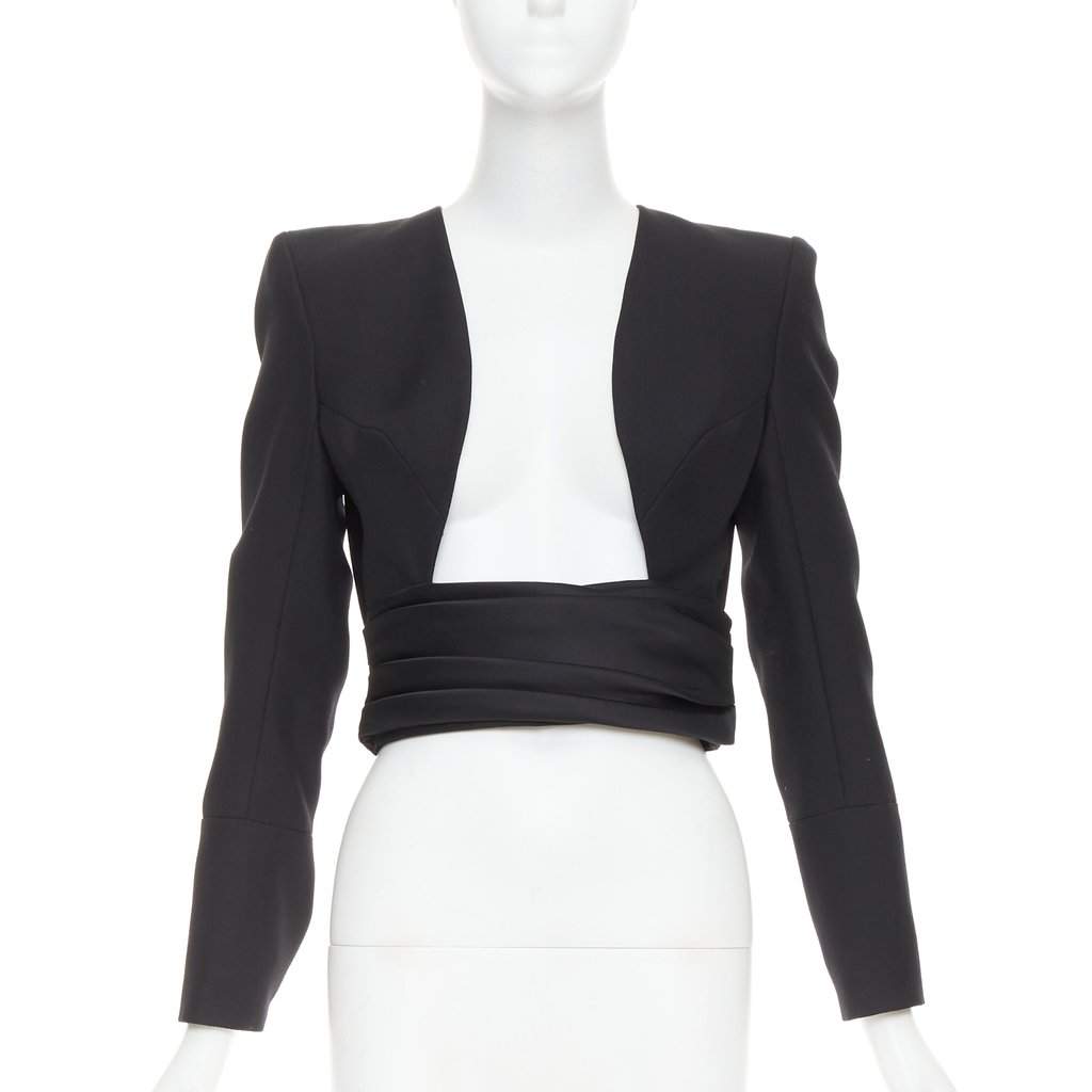 Alexandre Vauthier Black Wool Jacket Black Wool Very good condition - Front View