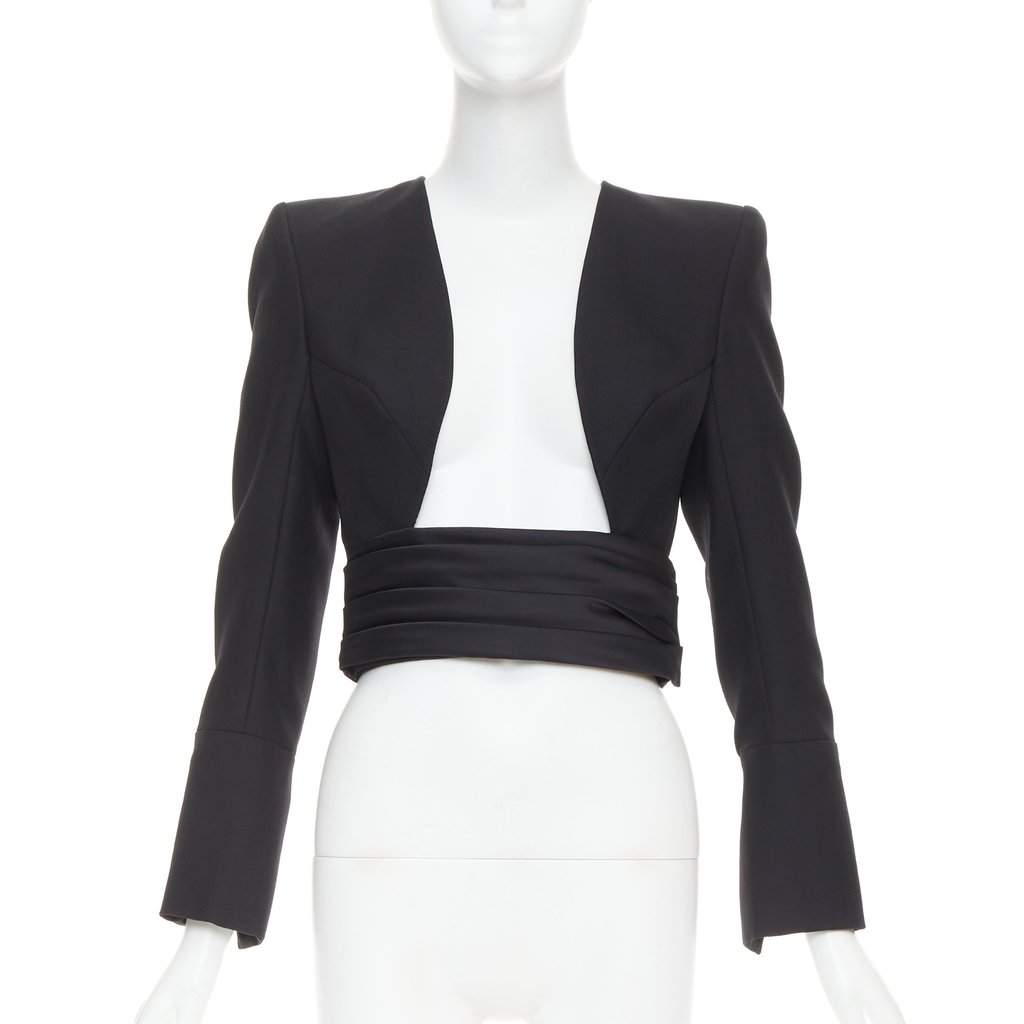 Alexandre Vauthier Black Wool Jacket Black Wool Very good condition - Front View