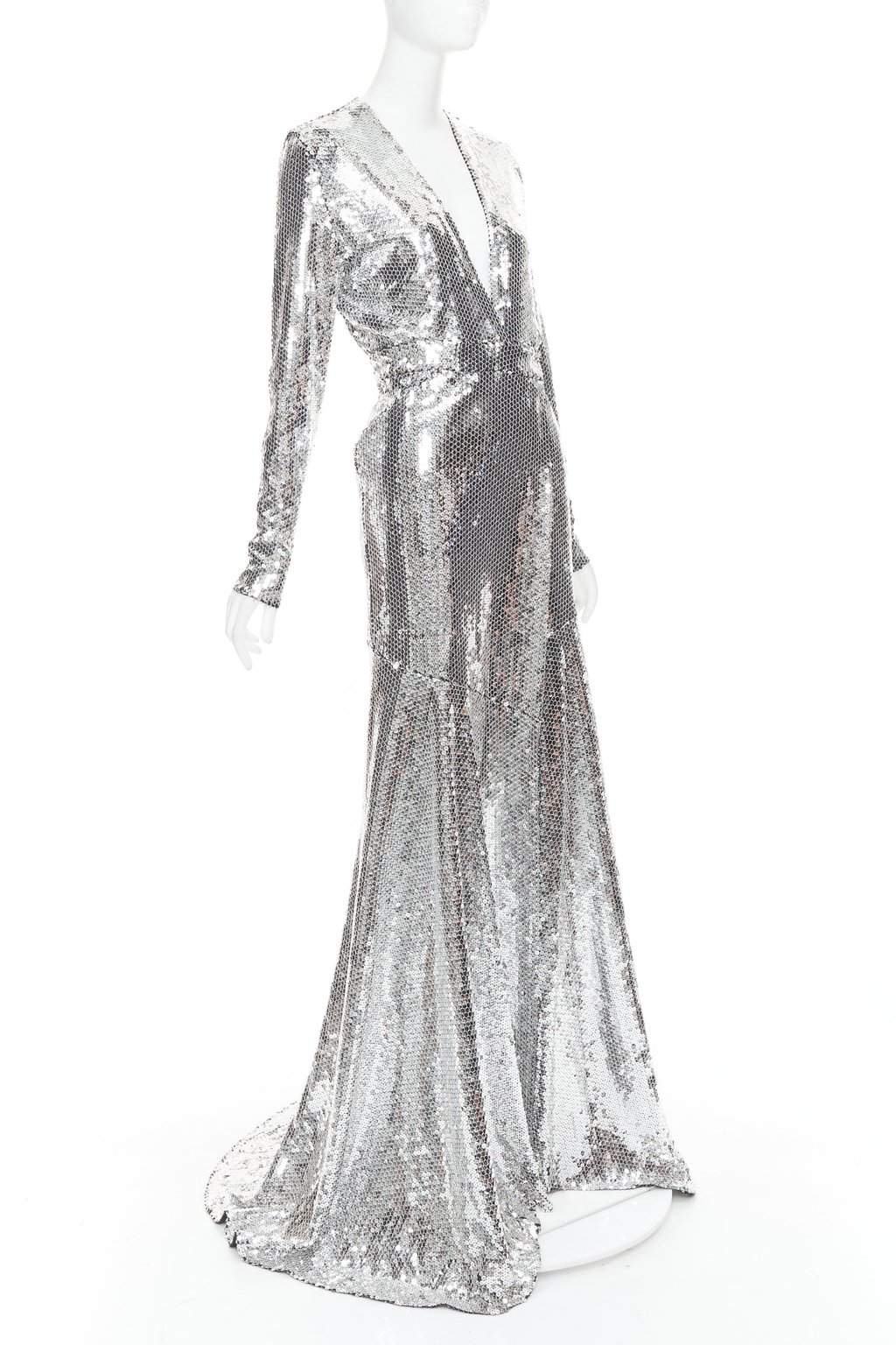 Alexandre Vauthier Silver Dress Silver Very good condition - Front View