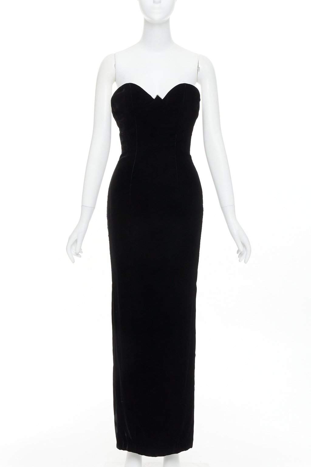 Alexandre Vauthier Black Velvet Dress Black Velvet Very good condition - Front View