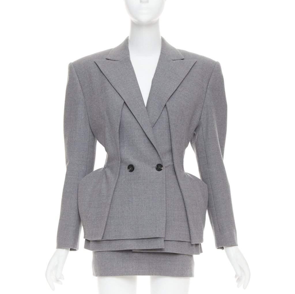 Alexandre Vauthier Grey Wool Jacket Grey Wool Very good condition - Front View