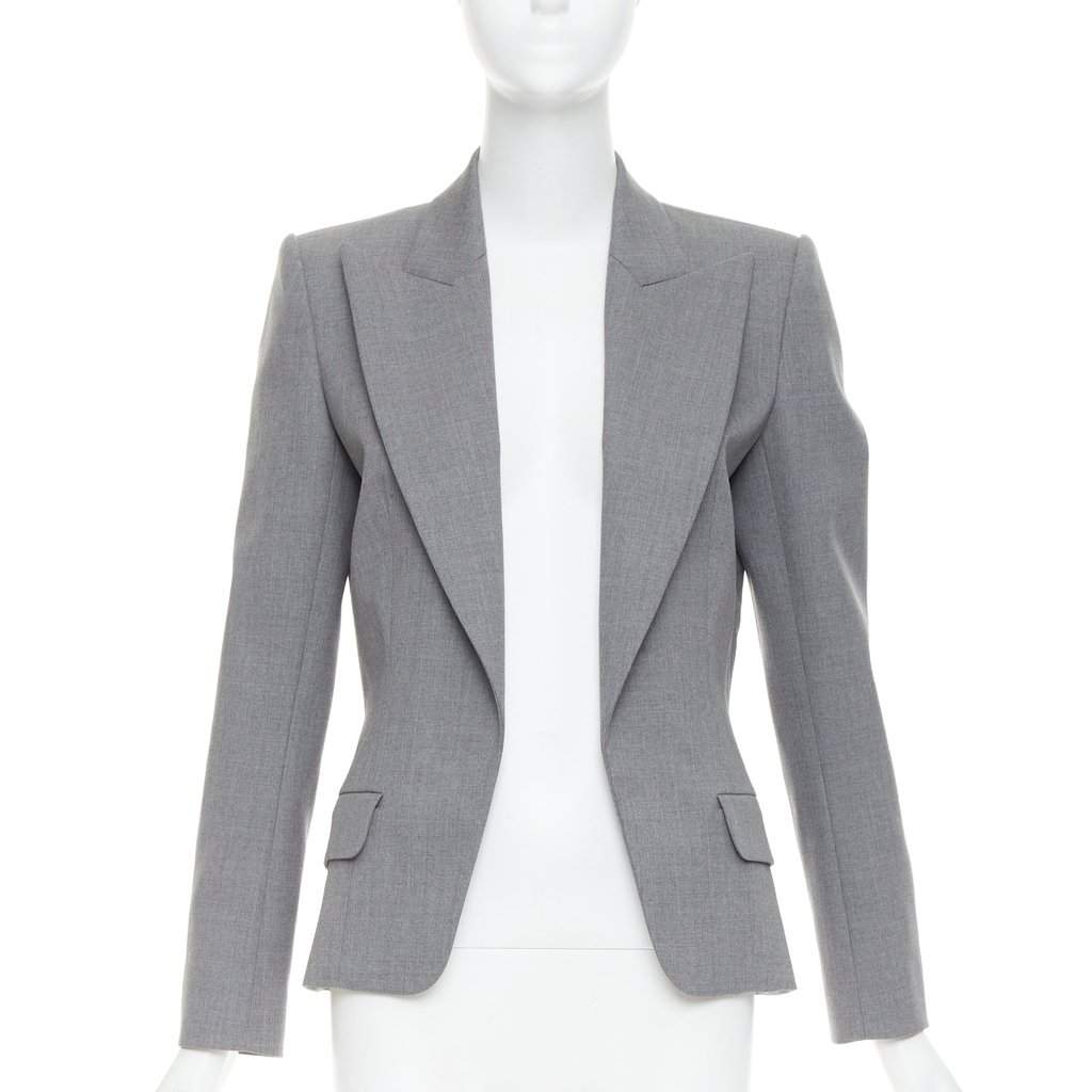 Alexandre Vauthier Grey Wool Jacket Grey Wool Very good condition - Front View