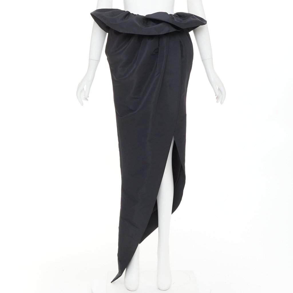 Alexandre Vauthier Black Silk Skirt Black Silk Very good condition - Front View