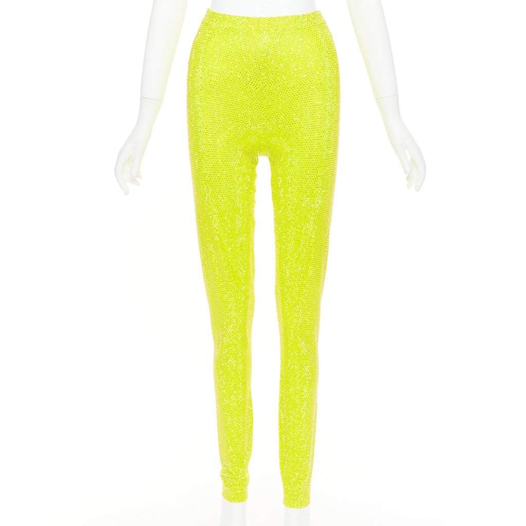 Alexandre Vauthier Yellow Viscose Trouser Yellow Viscose Very good condition - Front View