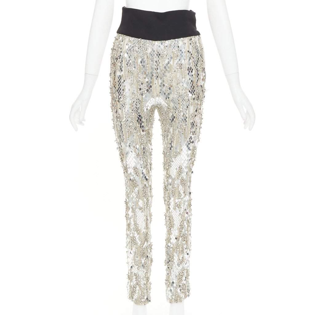 Alexandre Vauthier Silver Trouser Silver Fair condition - Front View