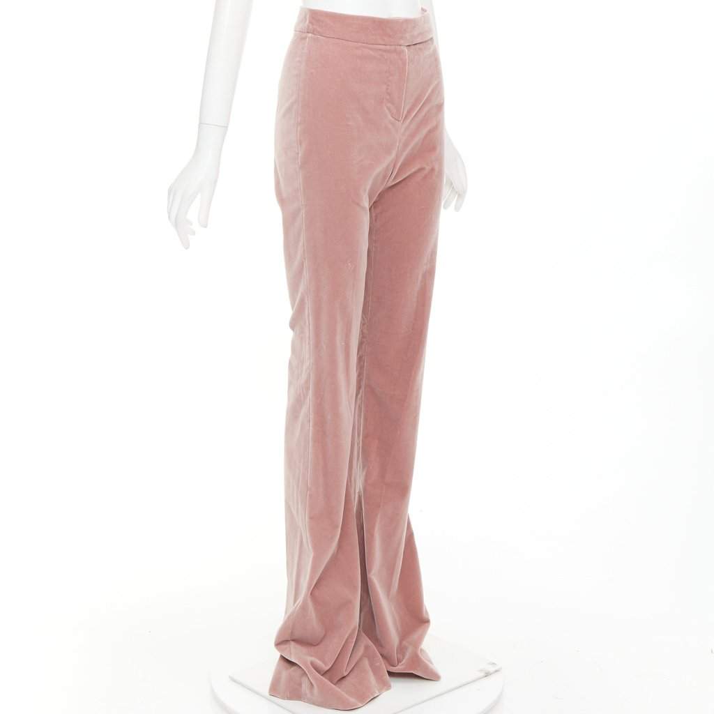 Alexandre Vauthier Pink Velvet Trouser Pink Velvet Good condition - Front View