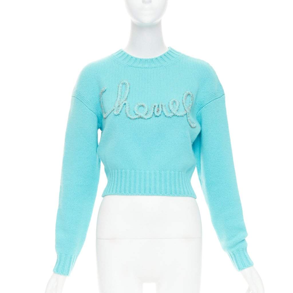 Chanel Blue Cashmere Knitwear Blue Cashmere Very good condition - Front View