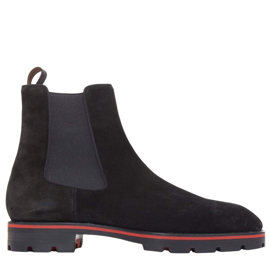 Christian Louboutin Alpinono Flat Black Suede Never worn - Front View