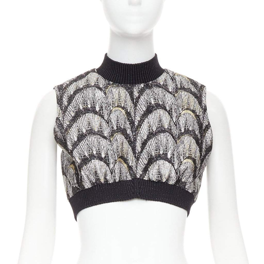 Louis Vuitton Black Polyester Top Black Polyester Never worn, with tag - Front View
