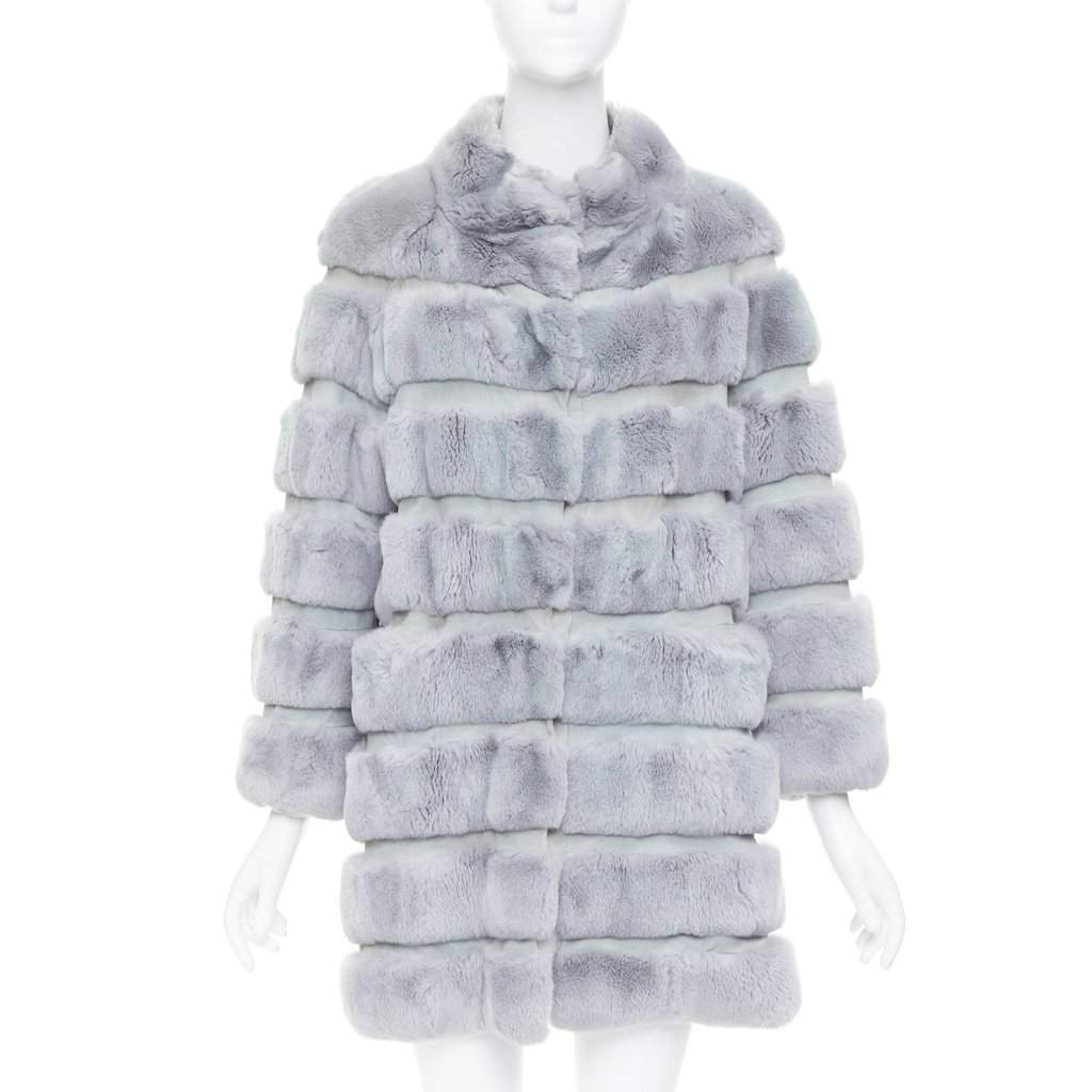 Unsigned Blue Fur Coat Blue Fur Fair condition - Front View